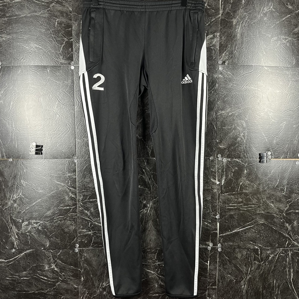 Adidas Men's Black Striped Track Pants Fits Medium